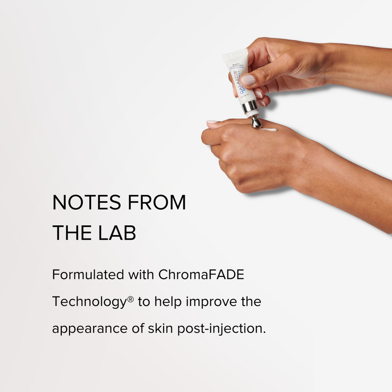 Notes from the Lab: Formulated with ChromaFADE Technology to help improve the appearance of skin post-injection
