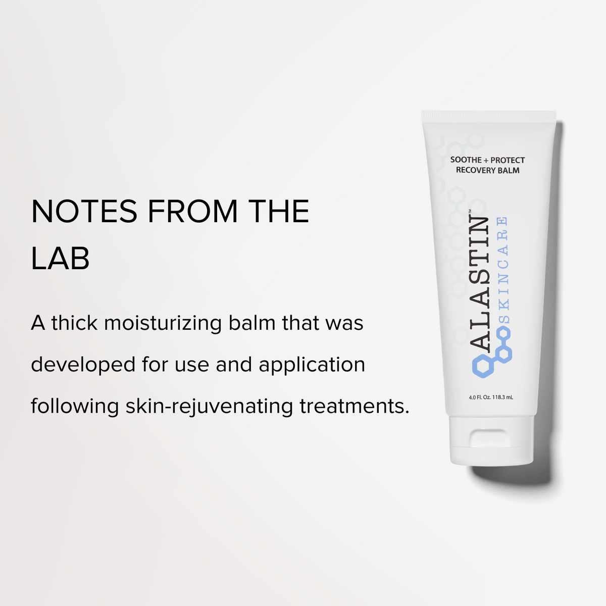 Notes from the Lab: A thick moisturizing balm that was developed for use and application following skin-rejuvenatating treatments