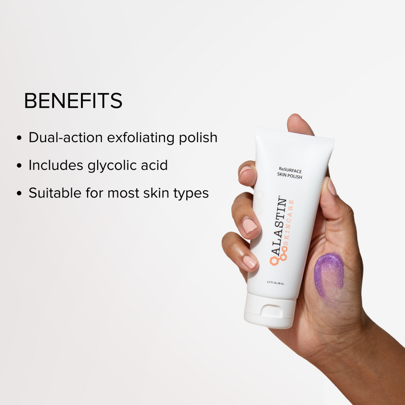 Benefits: Dual-Action exfoliating polish, Includes glycolic acid, suitable for most skin types