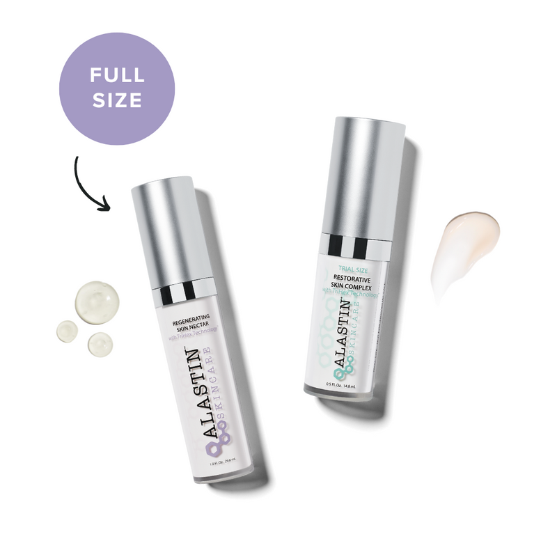 Includes a Full Size Regenerating Skin Nectar and a Travel Size Restorative Skin Complex